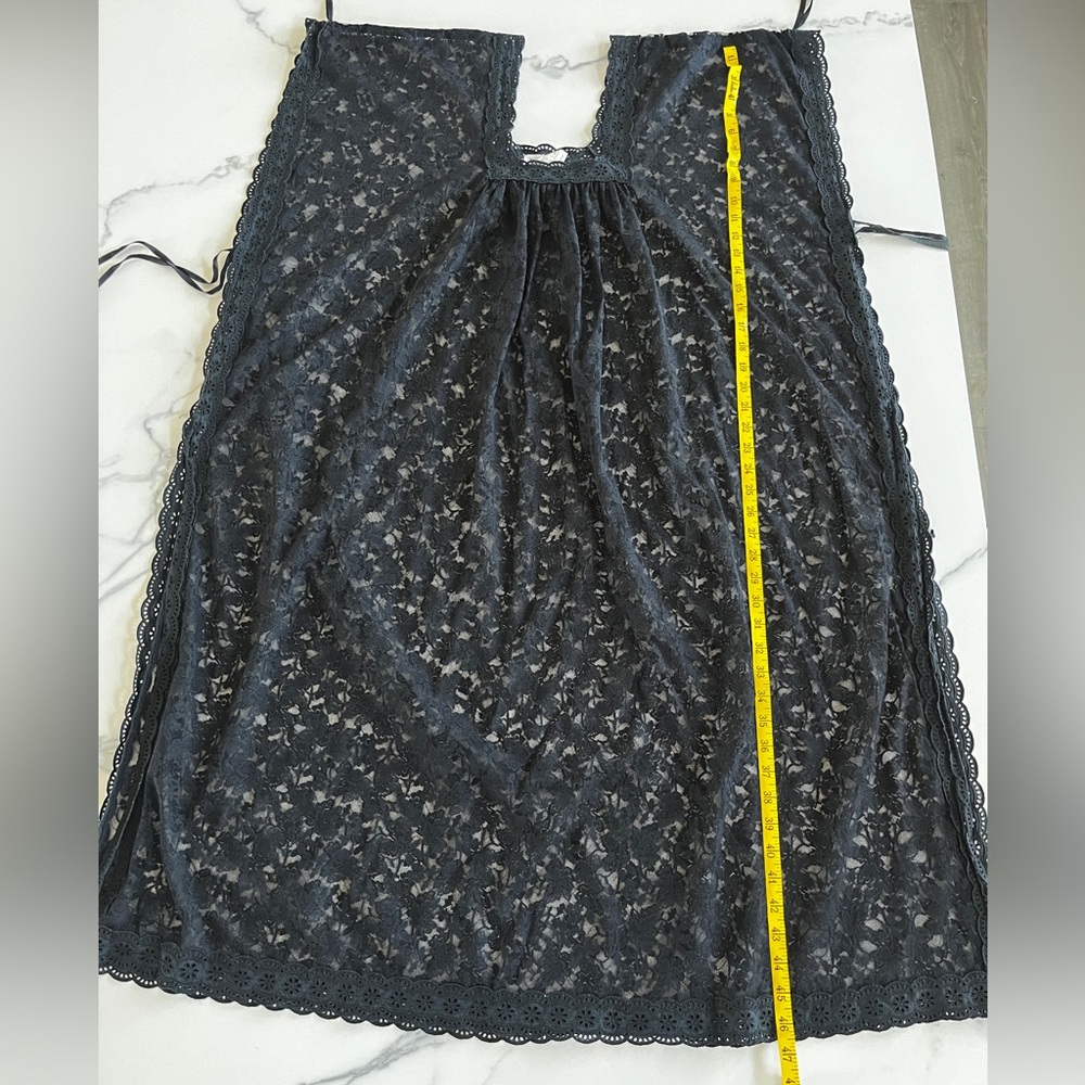 Vintage Yves Saint Laurent Black Lace Night Gown - Picture 11 of 12